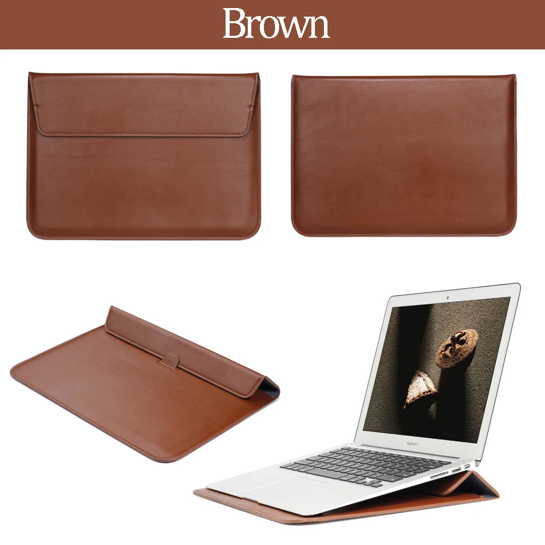 Custom Letters Laptop Sleeve For Macbook Air 13 Case 11 13.3 15.4 Retina Unisex Sleeve Envelope Leather Laptop Sleeve Pouch