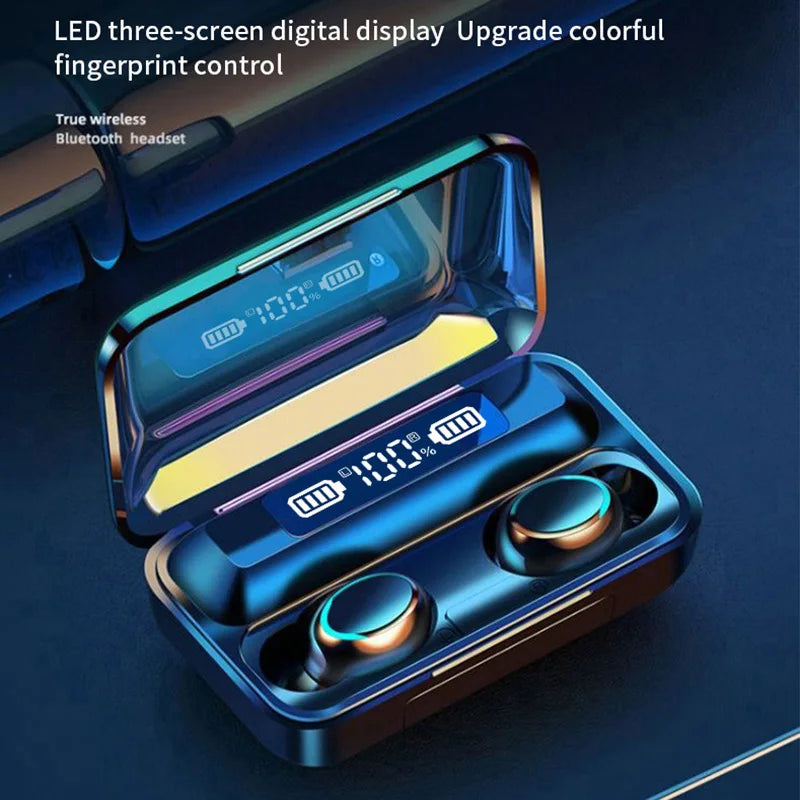 Upgrade TWS Bluetooth Earphones Wireless Headphone 9D Stereo Sports Waterproof Earbuds Headsets With Microphone