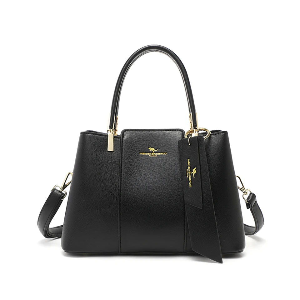 Luxury Handbag Fashion Print Large Capacity Soft Leather Women Shoulder Crossbody Bag Leisure Designer Ladies