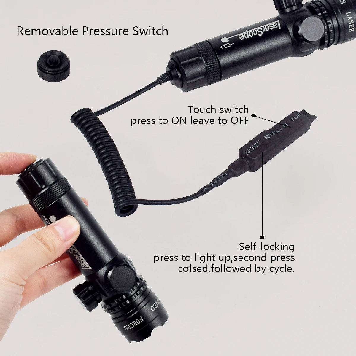 Tactical Rifle Scope Red Green Dot Laser Pointer Barrel Laser Sight 20mm Rail Mount Riflescope