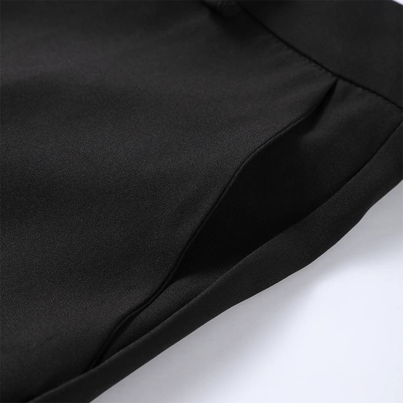 Elegant V-neck Blazers Coat Pants Set Women Solid Single Button Suit Coats Straight Long Trousers 2025 Autumn Office Lady Outfit