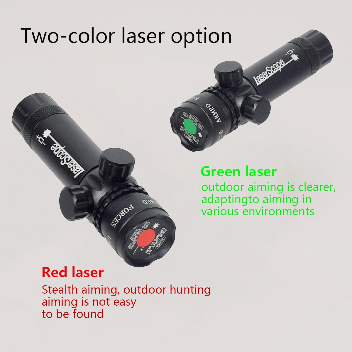 Tactical Rifle Scope Red Green Dot Laser Pointer Barrel Laser Sight 20mm Rail Mount Riflescope