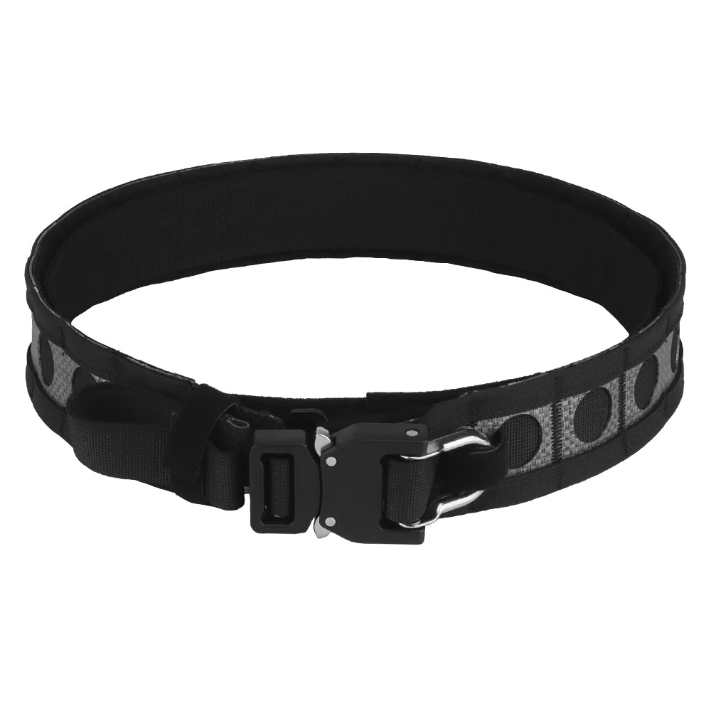 Bison Belt Tactcal Battle 2 Layers Waistbelt Quick Detach Metal D-Ring Buckle MOLLE Hunting Combat Waistband Gear
