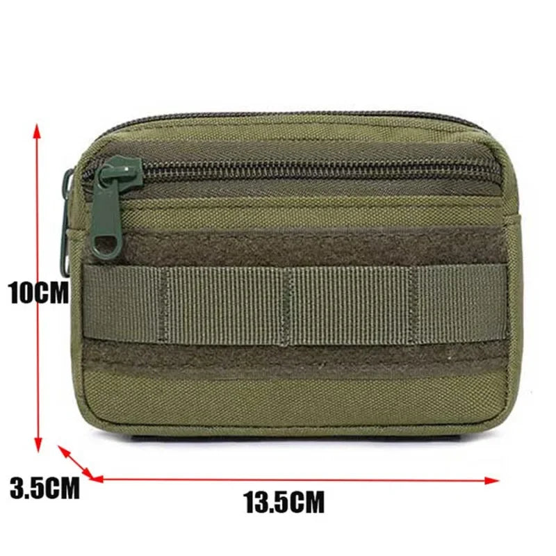 Double Layer EDC Pack Men Tactical Molle Waist Belt Oxford Hip Pouch Fanny Pack Camping Hunting Utility
