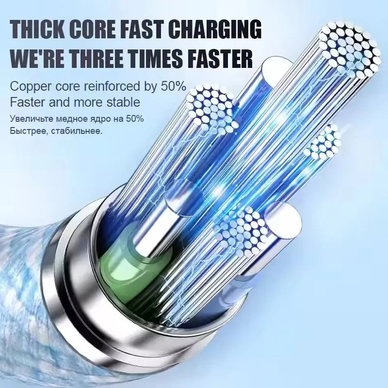 Braided 35W Fast Charge PD Cable For iPhone 13 14 Pro Max 11 12 mini X XR XS Max 7 8 Plus Quick Charging USB-C Data Cables 1m 2m