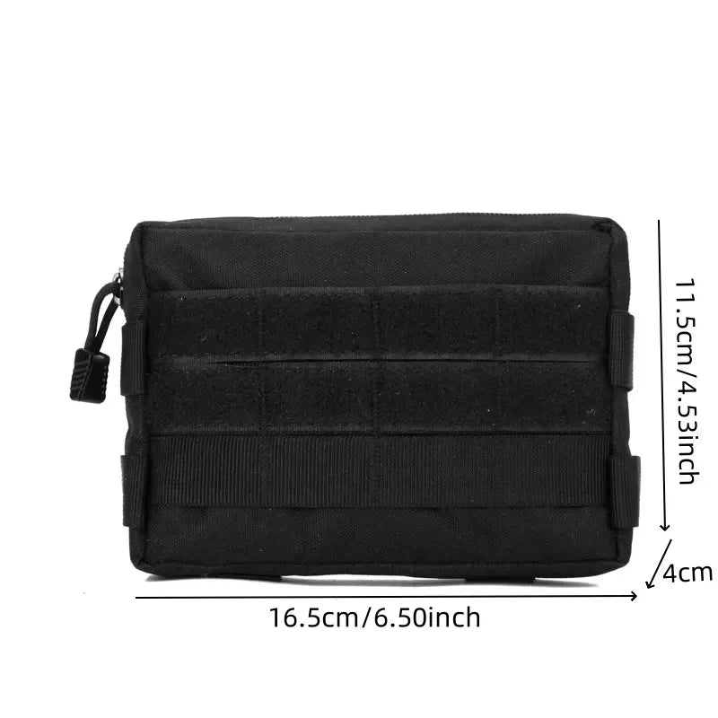 Double Layer EDC Pack Men Tactical Molle Waist Belt Oxford Hip Pouch Fanny Pack Camping Hunting Utility