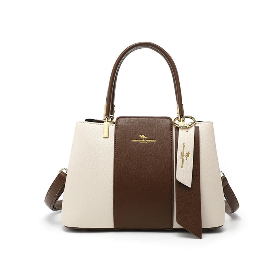 Luxury Handbag Fashion Print Large Capacity Soft Leather Women Shoulder Crossbody Bag Leisure Designer Ladies