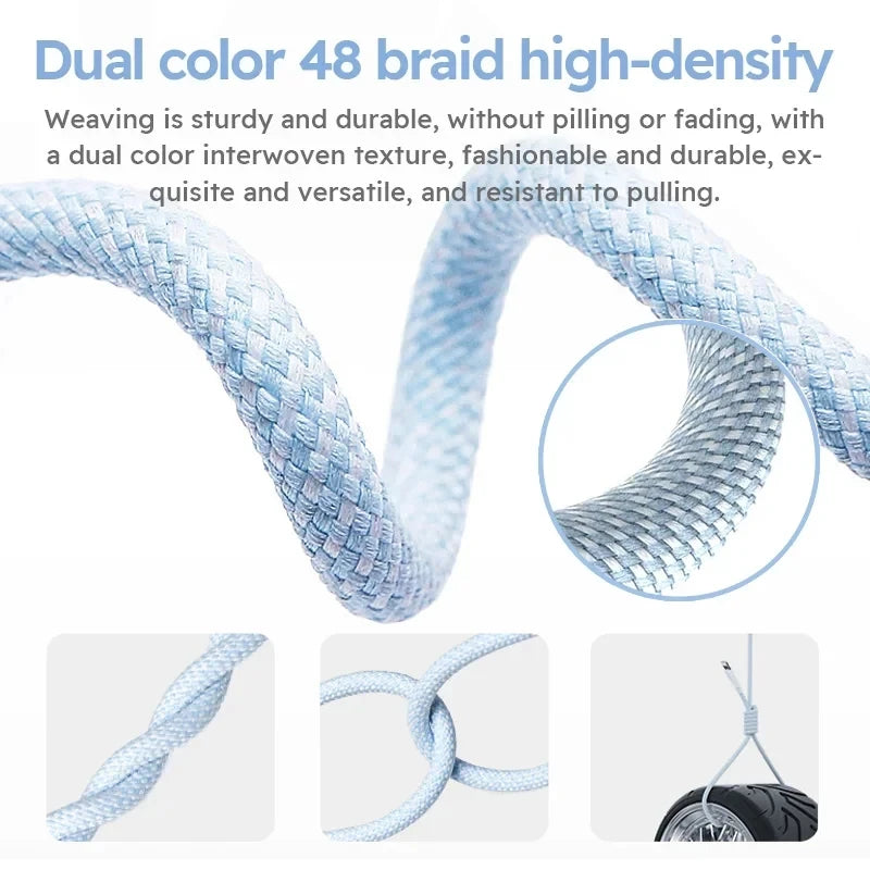 Braided 35W Fast Charge PD Cable For iPhone 13 14 Pro Max 11 12 mini X XR XS Max 7 8 Plus Quick Charging USB-C Data Cables 1m 2m