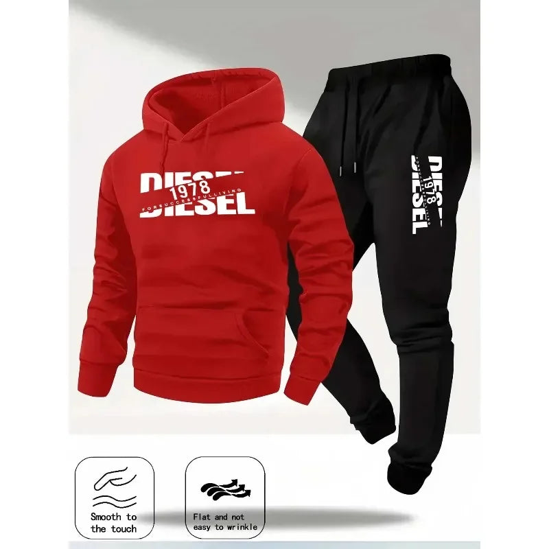 2026 popular autumn and winter new hooded sportswear sportswear fashion hooded sportswear casual sportswear and pants two in one
