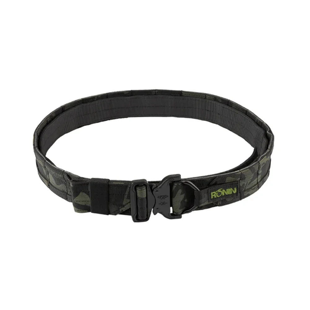 50cm 2 inch Width Ronin Style Tactical Molle Belt Outdoor Hunting Double Layer Belt Molle System Belt
