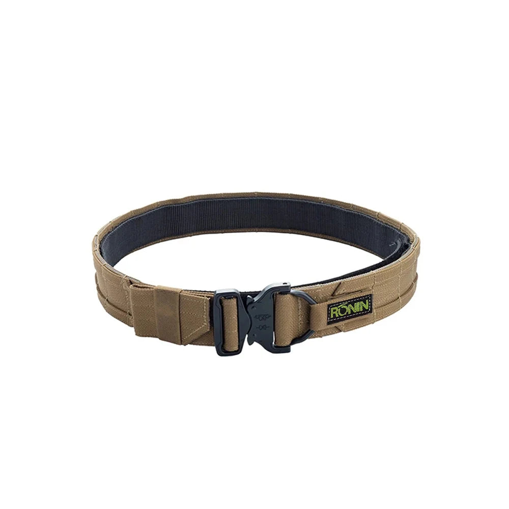 50cm 2 inch Width Ronin Style Tactical Molle Belt Outdoor Hunting Double Layer Belt Molle System Belt