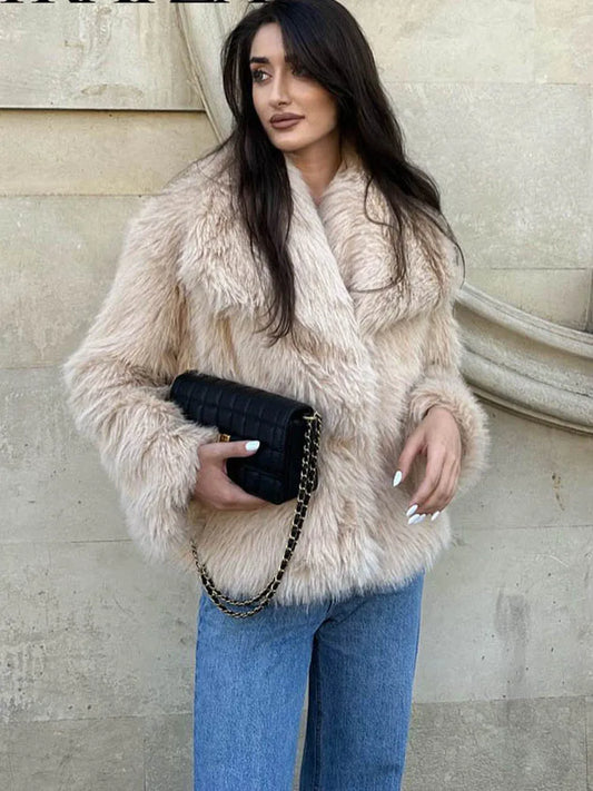 HH Cropped Faux Fur Jacket