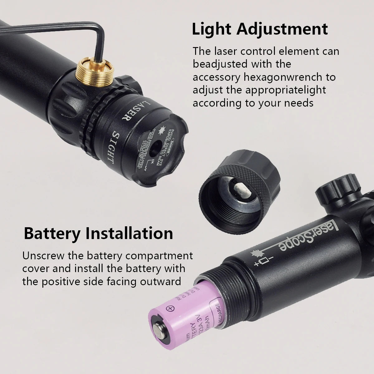 Tactical Rifle Scope Red Green Dot Laser Pointer Barrel Laser Sight 20mm Rail Mount Riflescope