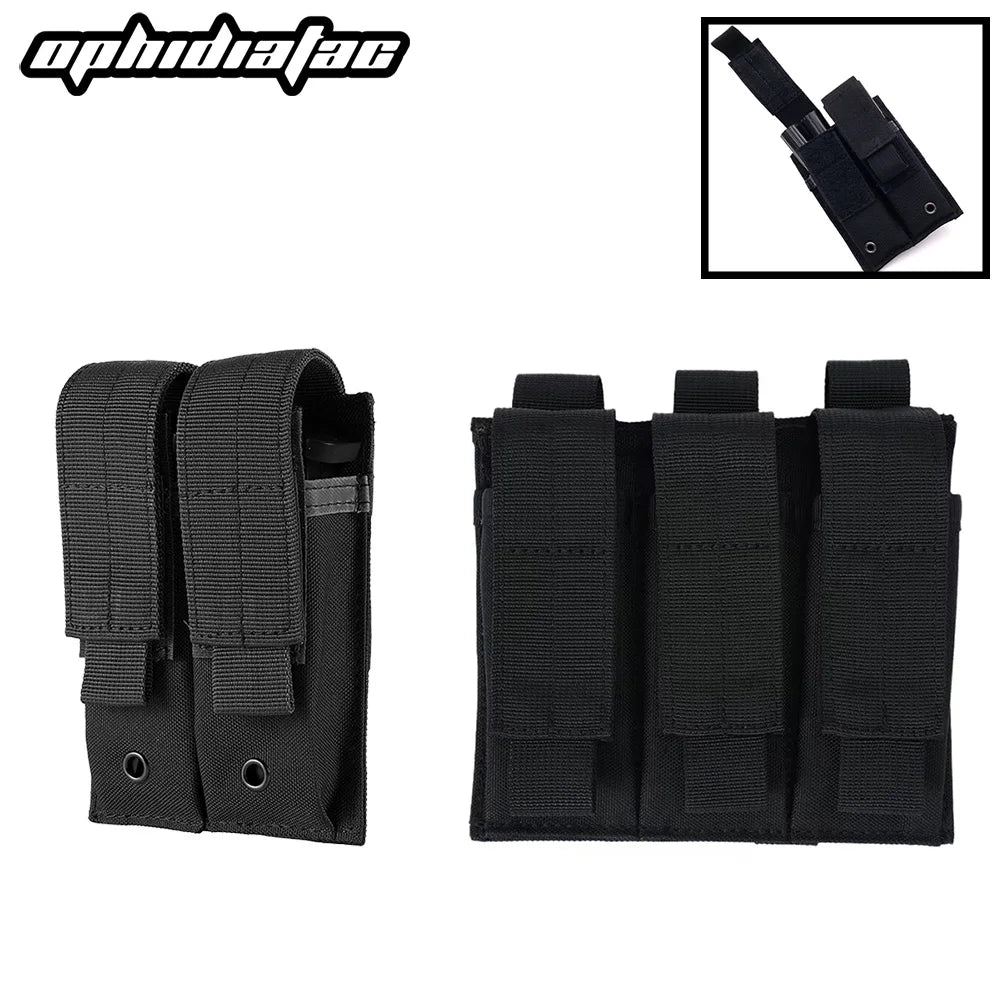 OPHIDIAN 9mm Magazine Pouch Single Double Magazine Pouch Outdoor Molle Open Magazine Pouch