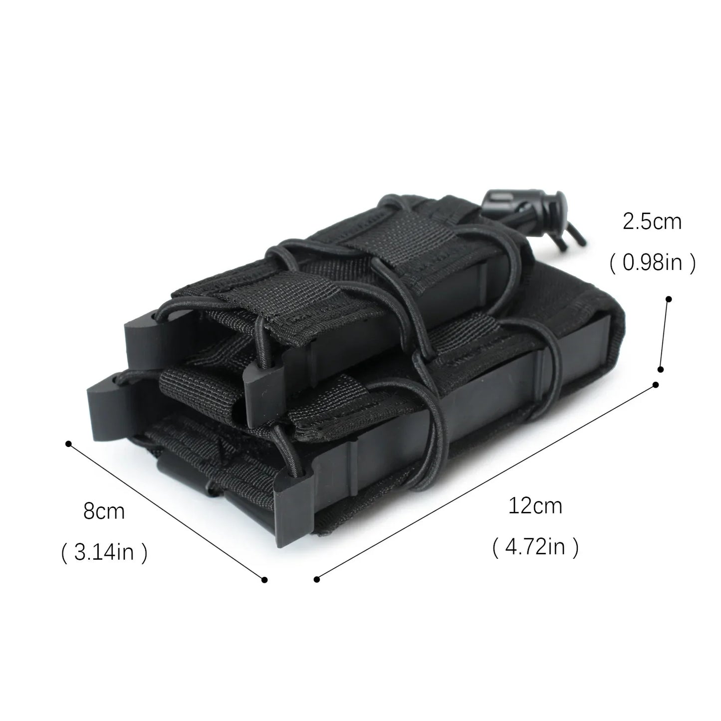 5.56 9mm Molle Magazine Pouch AK AR M4 AR15 Double Decker Magazine Holder Bag Rifle Pistol Mag Holster Vest Pouches