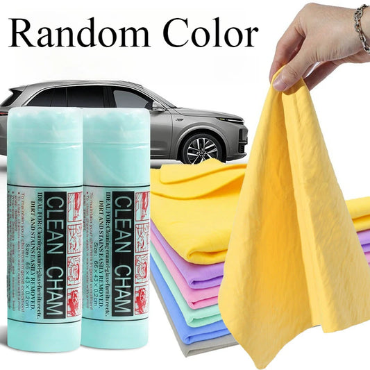 New Big Size 66x43CM 43x32cm Deer Skin Car Wipe Cleaning Supplies PVA Deer Skin Towel Barrel Mounted Large Car Towel