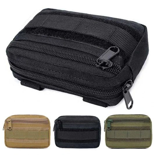 Double Layer EDC Pack Men Tactical Molle Waist Belt Oxford Hip Pouch Fanny Pack Camping Hunting Utility