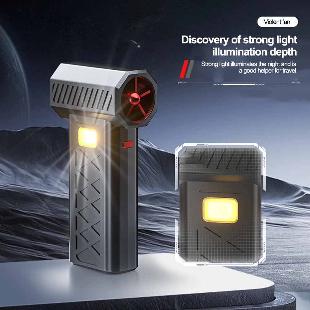 400000RPM Powerful Air Blower Turbo Fan with LED Display& Lighting Dust Cleaner 6 Speeds Brushless Turbo Jet Blower