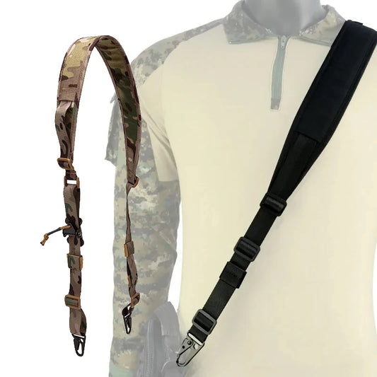 Hunting Rifle Tactical Sling Removable 2 Point Padded Combat Modular Shooting Equipment MC Strap