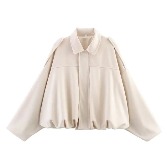 Spring 2026 Women's Velvet Feel Pilot Jaet Coat New Arrival Casual Loose Fit ort Outerwear Versatile Sle Regular Length