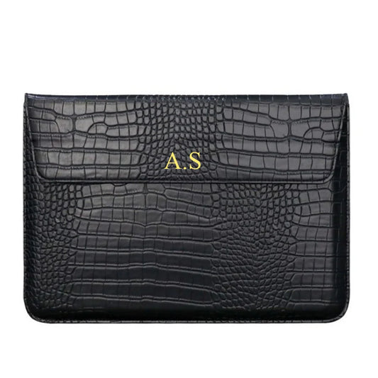 Custom Letters Laptop Sleeve For Macbook Air 13 Case 11 13.3 15.4 Retina Unisex Sleeve Envelope Leather Laptop Sleeve Pouch