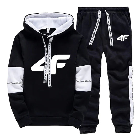 Sports Hot Sale Men's Tracksuit Hooded Long Sleeves Casual Single Piece Sweatshirts And Daily Sweatpants Comfort Outdoor