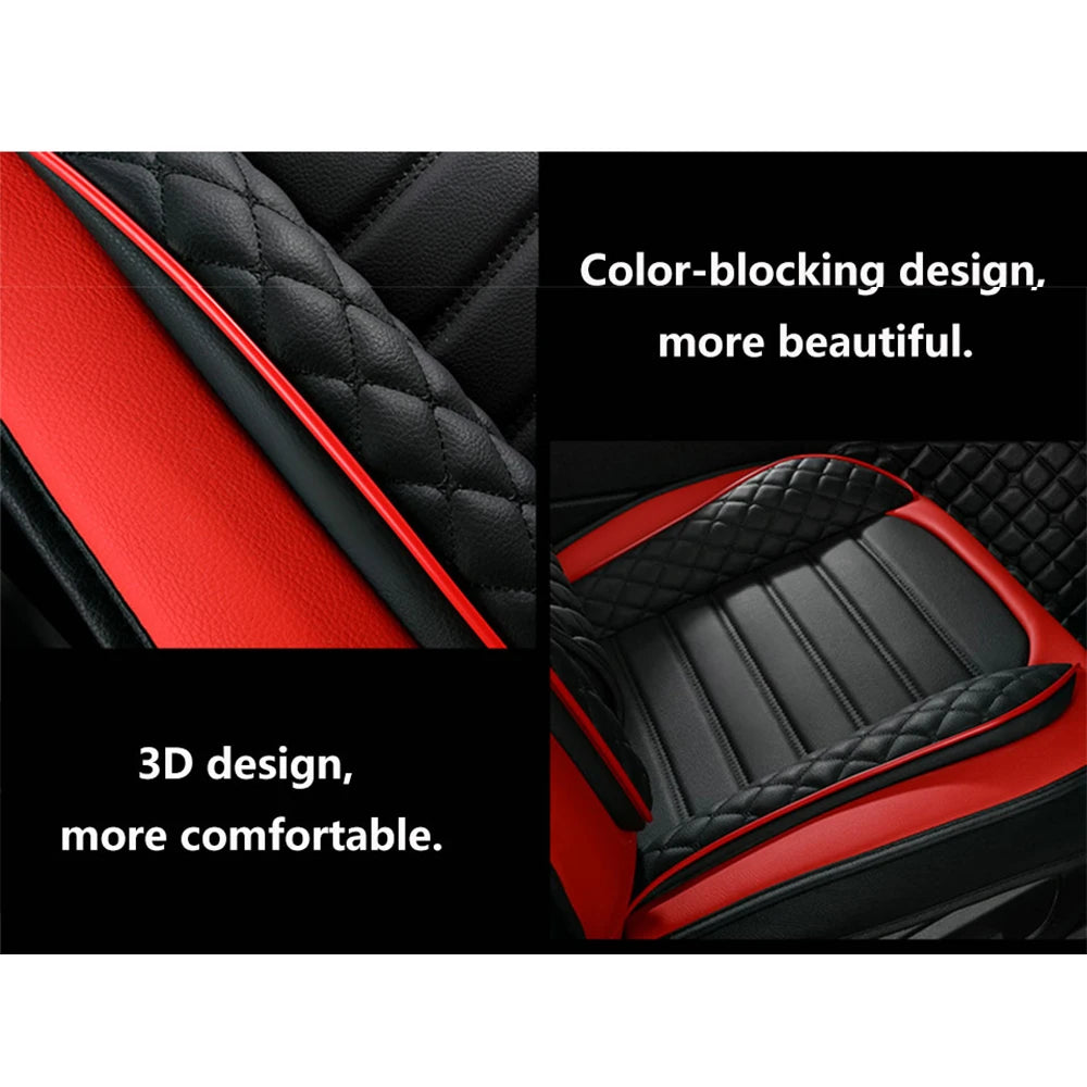 Elegant Universal Faux Leather Car Seat Cover by Tand: Easy-Clean, Comfort Design, Fits Major Models.