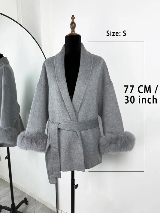 Elegant Tossy Fur Wool Jacket