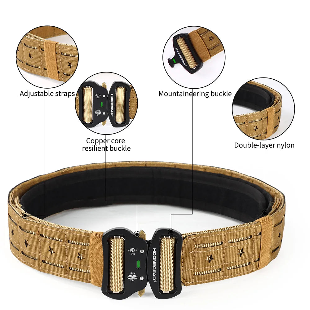 Tactical 2 inch Combat Belt Quick Release Buckle MOLLE Hunting Sport Mens Belt Durable Outdoor