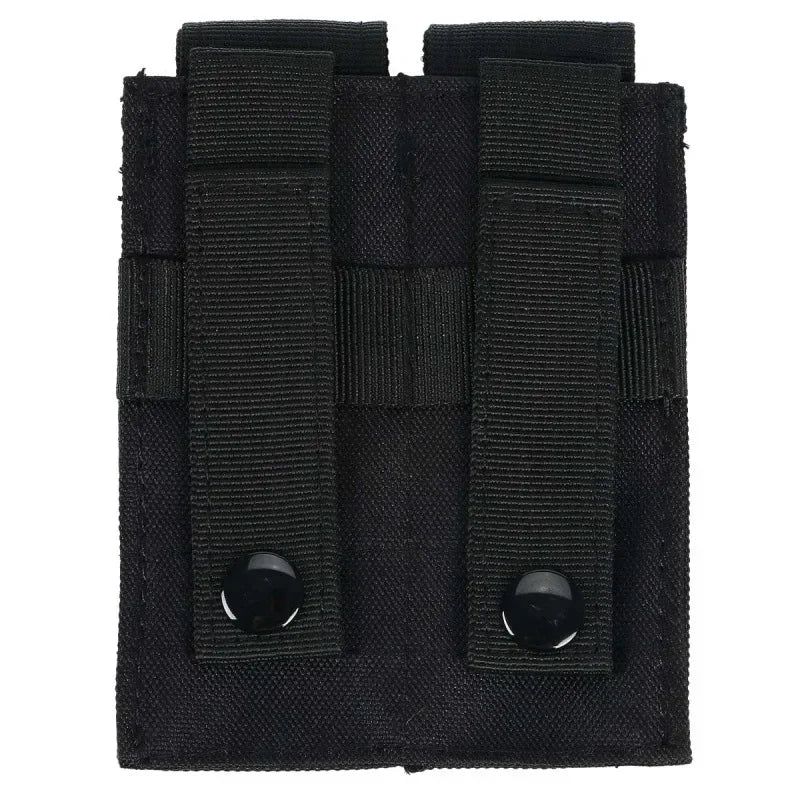 9mm Pistol Magazine Pouch Tactical Double Molle Belt Dual Mag Bag Flashlight Holder Attachment