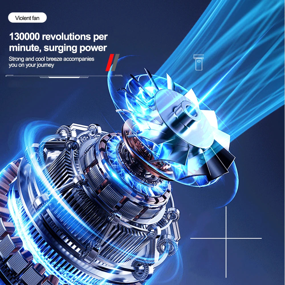 400000RPM Powerful Air Blower Turbo Fan with LED Display& Lighting Dust Cleaner 6 Speeds Brushless Turbo Jet Blower