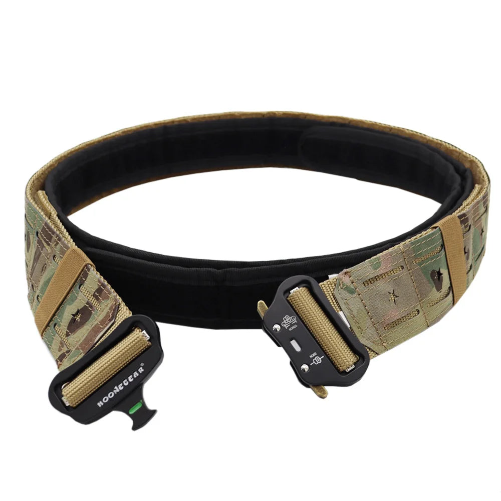 New Tactical 2 inch Combat Belt Quick Release Buckle Belt Molle System Airsoft Hunting Mens Belt Durable Outdoor Belt