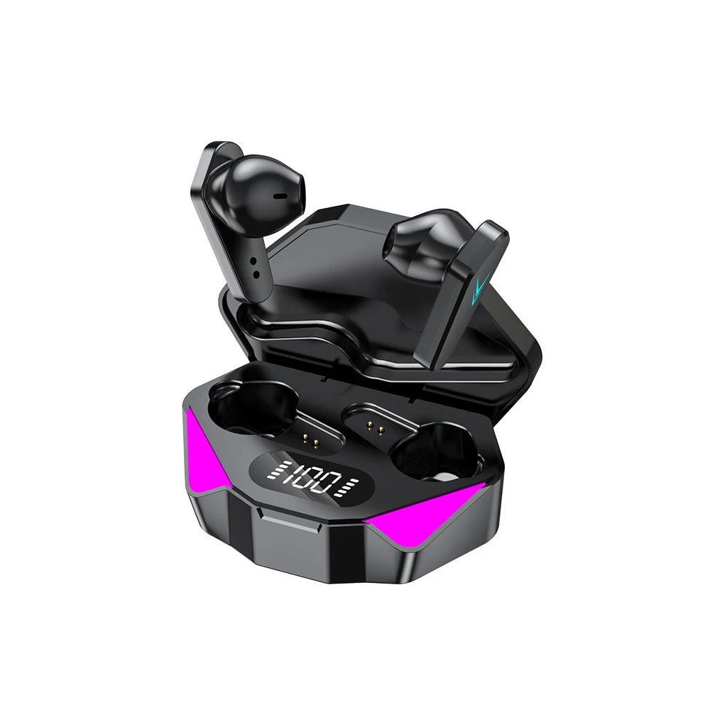 TWS Gaming Earbuds Wireless Bluetooth Earphones Bass Audio Sound Positioning 9D Stereo Music HiFi Headset With Mic