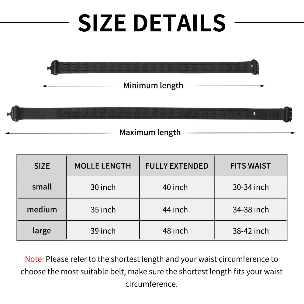 2 Inch Tactical Belt Quick Release Metal Buckle MOLLE Laser Belts Camo