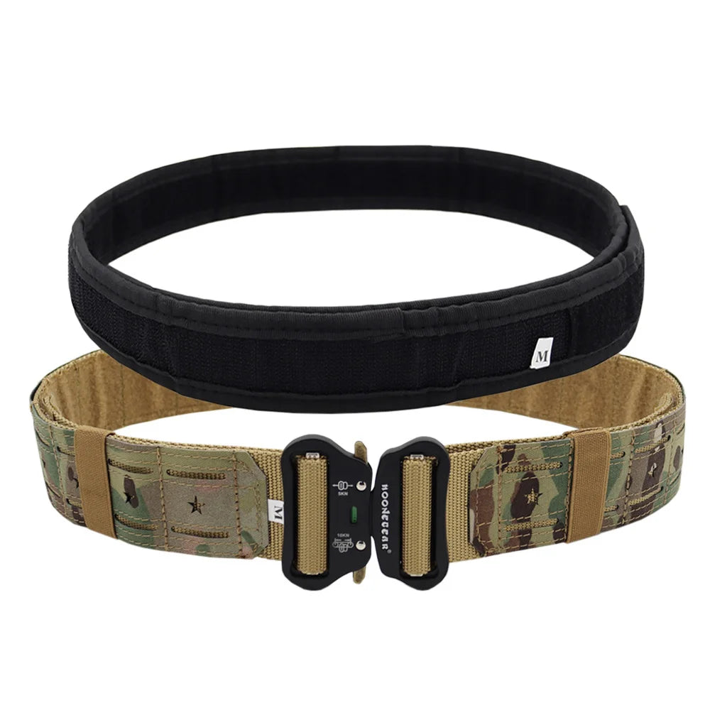 New Tactical 2 inch Combat Belt Quick Release Buckle Belt Molle System Airsoft Hunting Mens Belt Durable Outdoor Belt