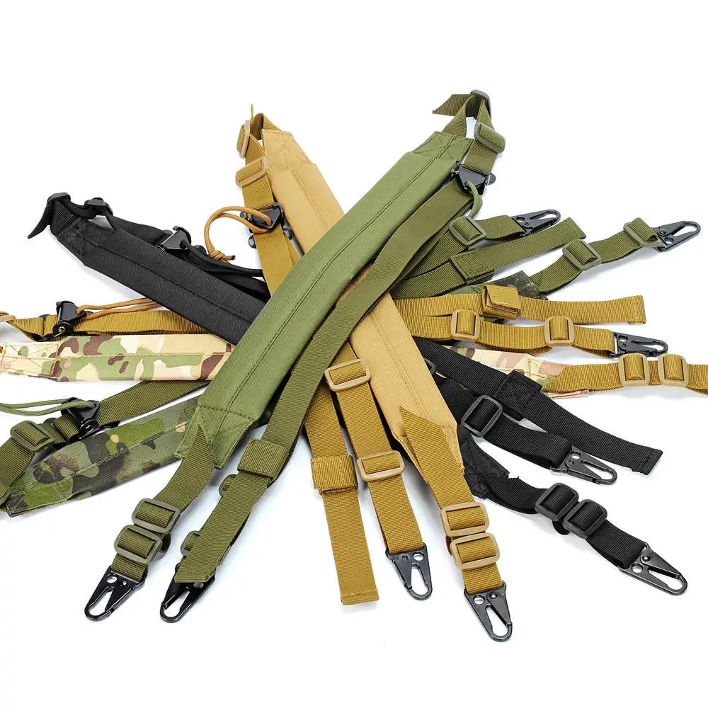 Tactical Hunting Quick Adjustable MK2 Rifle Sling Strap Shooting 2 Points Padded Gun Sling Shoulder Strap