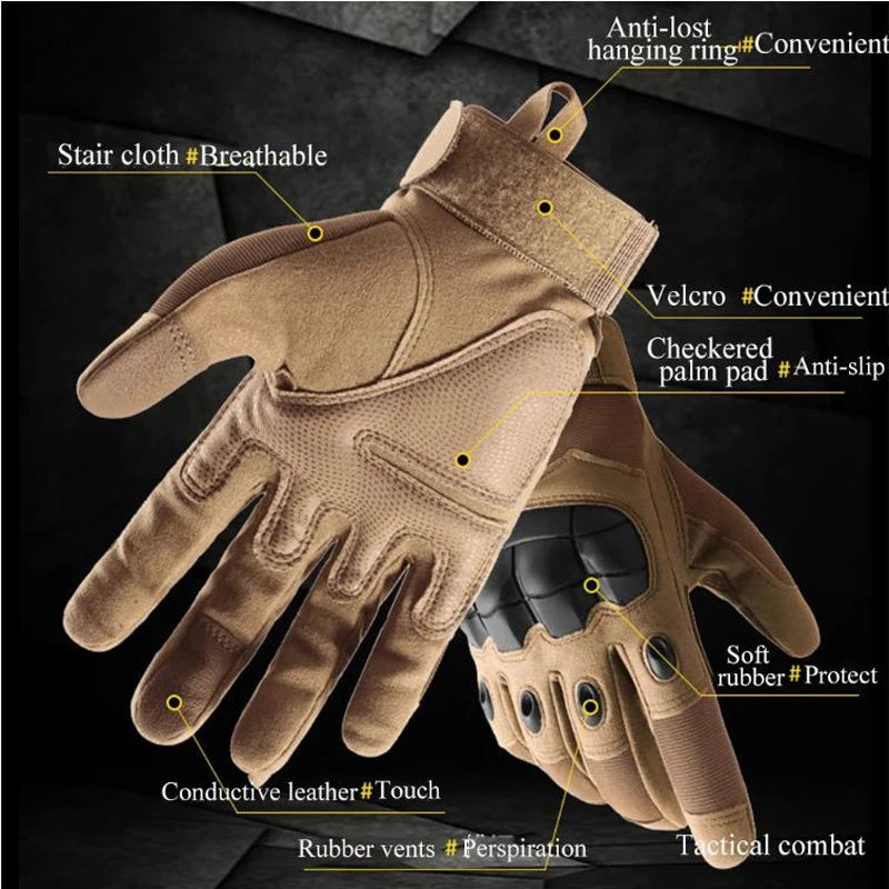 Tactical Gloves For Men And Women Touchscreen with Hard Shell& Palm Padding For Sports Camping Climbing