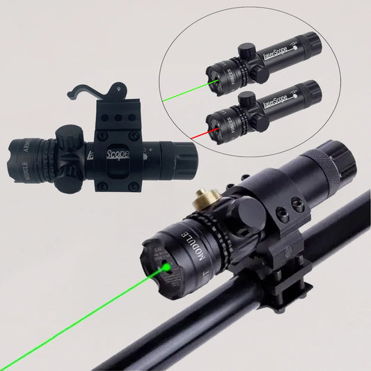 Tactical Rifle Scope Red Green Dot Laser Pointer Barrel Laser Sight 20mm Rail Mount Riflescope