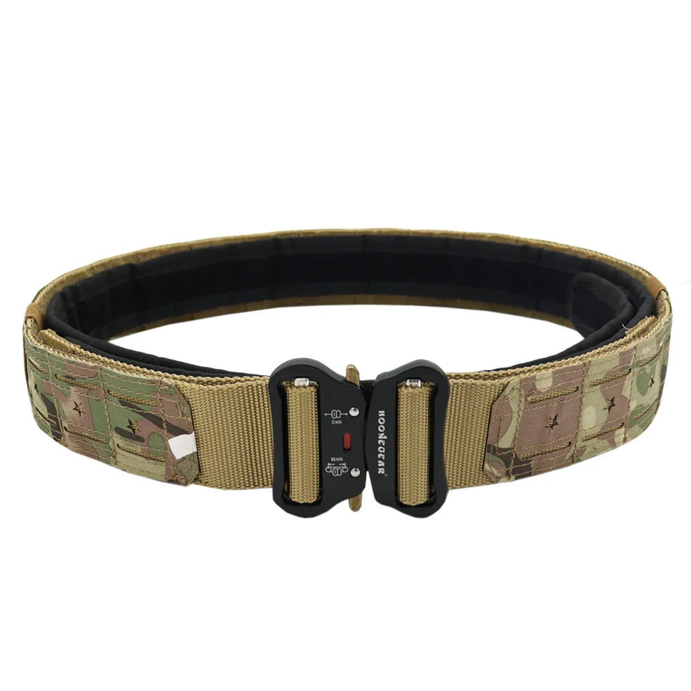 New Tactical 2 inch Combat Belt Quick Release Buckle Belt Molle System Airsoft Hunting Mens Belt Durable Outdoor Belt