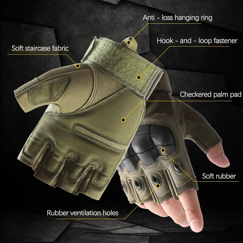 Tactical Gloves for Men Women Protective Soft Shell Anti Slip Outdoor Motorcycle Sports Training Military