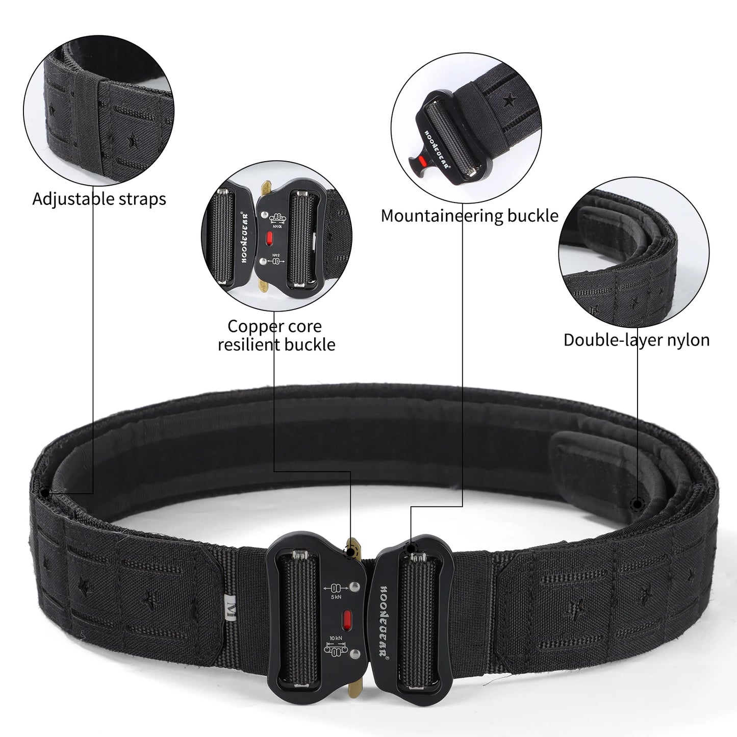 2 Inch Tactical Belt Quick Release Metal Buckle MOLLE Laser Belts Camo